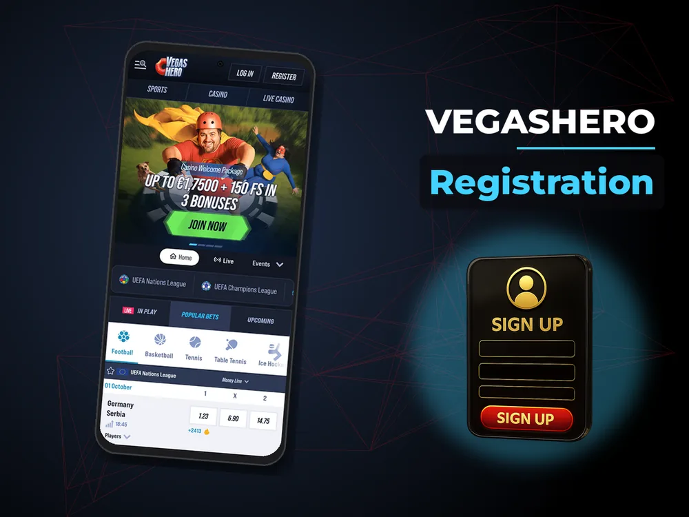 Vegashero - Registration