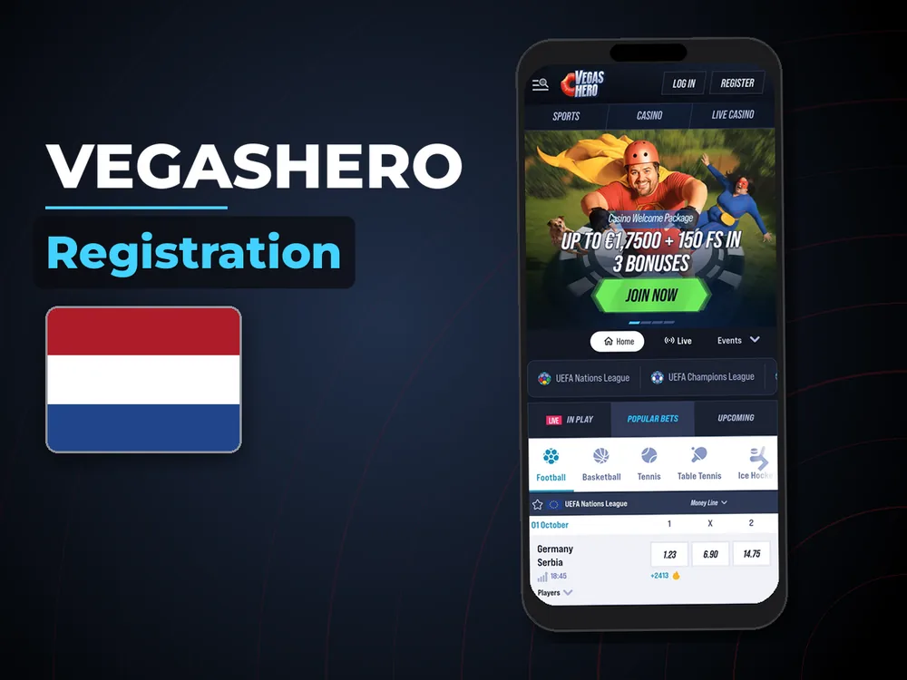 Vegashero - Registration